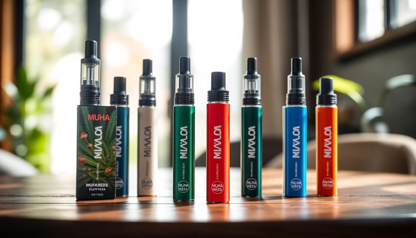 Showcasing Muha Meds Disposable Vapes with vibrant flavors and sleek design for an enhanced vaping experience.