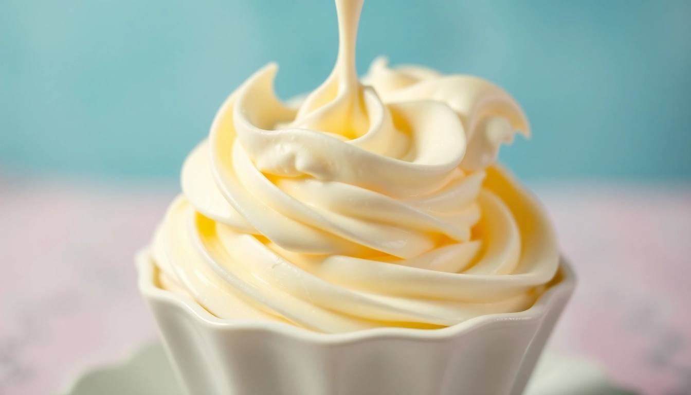 Creating whipped cream with a cream charger in a colorful kitchen setting.