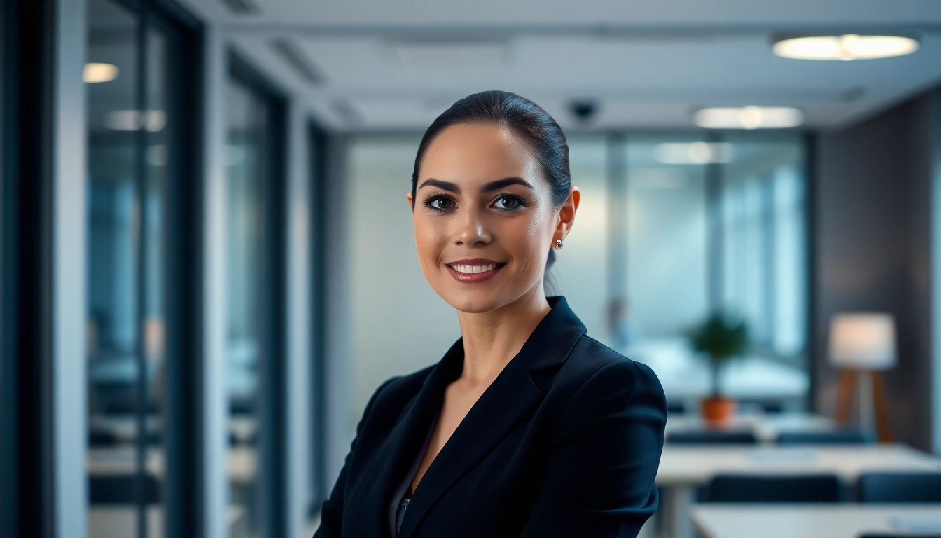 Capture striking company headshots in a professional office setting, showcasing a confident individual.