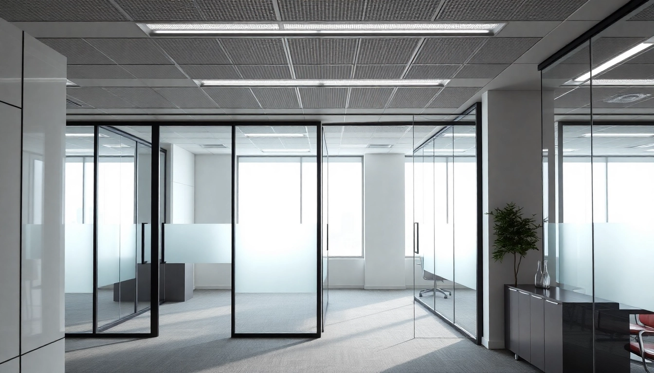 Implement movable glass partitions to enhance office space flexibility and style with natural lighting.