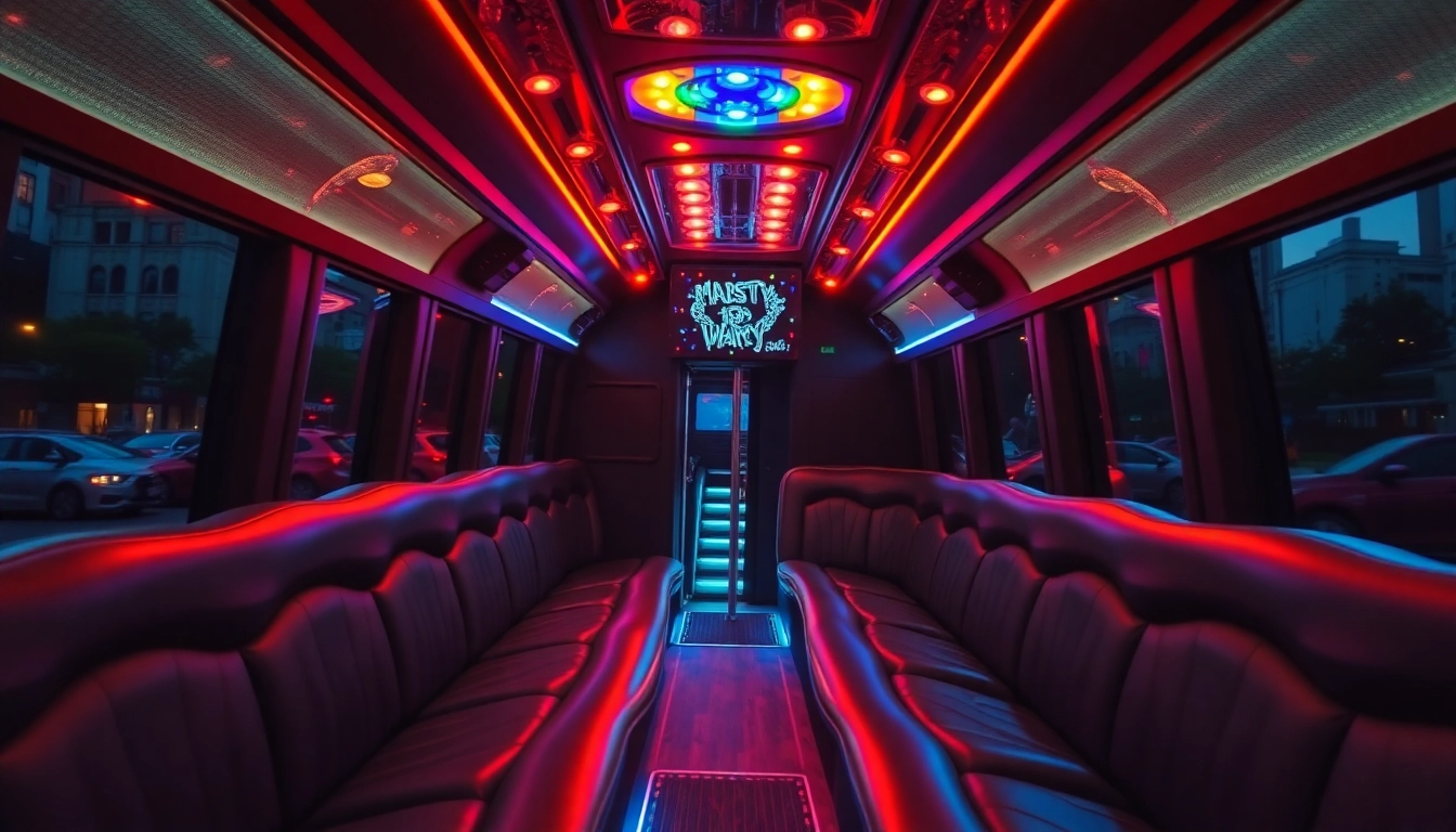 Experience the spacious Atlanta party bus with luxurious interiors for group celebrations.