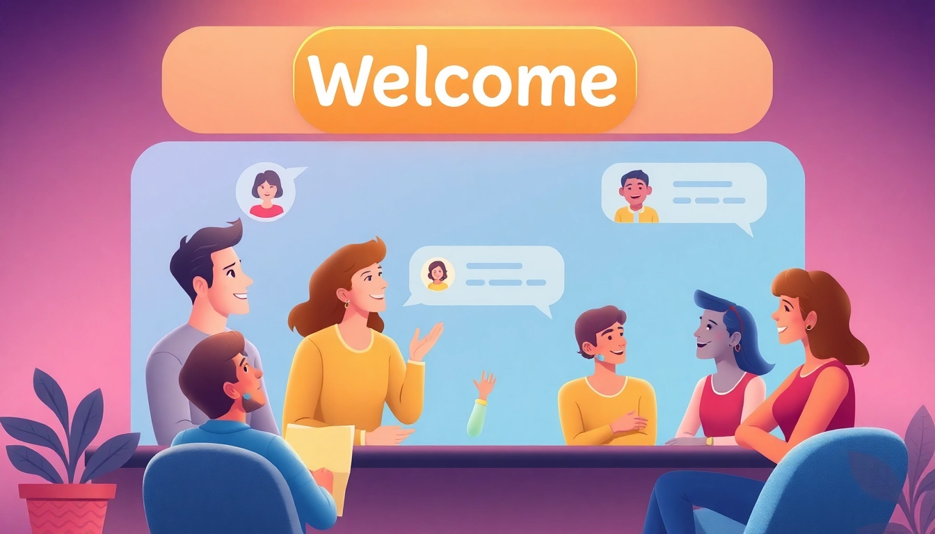 Engaging chat interface representing شات السعودية with diverse users exchanging messages seamlessly.
