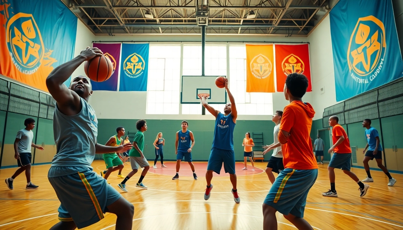 Train and enhance skills at Takeover Basketball Academy with young athletes engaging in intense basketball drills.
