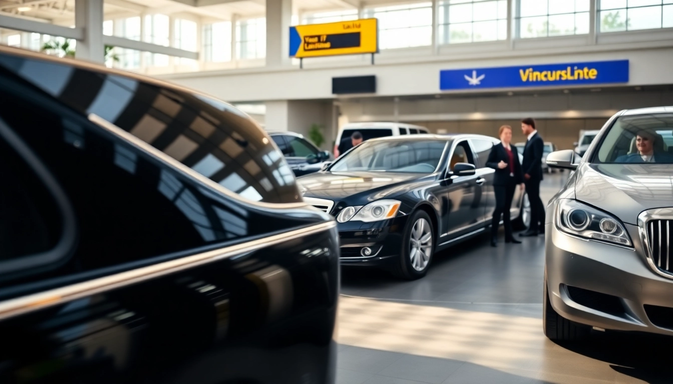 Experience luxury YVR Limos parked at Vancouver Airport, ready for premium transfers.