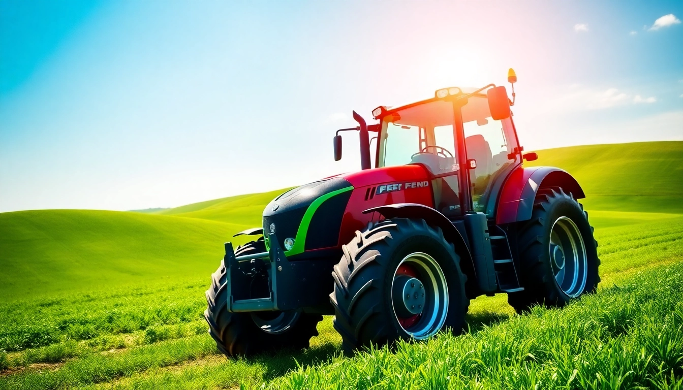 Fendt Traktoren im Einsatz auf dem Feld mit strahlendem Sonnenschein.